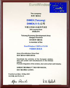 Certificat Windows à battants-DIMEX